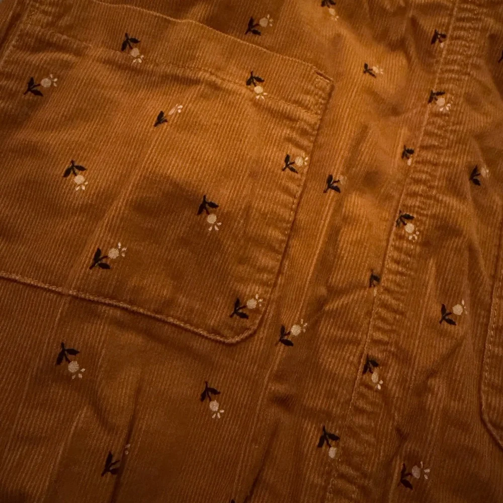 Old Navy Brown‎ Corduroy Dress with White Top